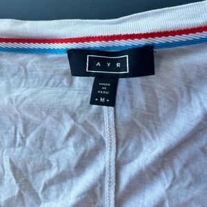 AYR white v neck tee